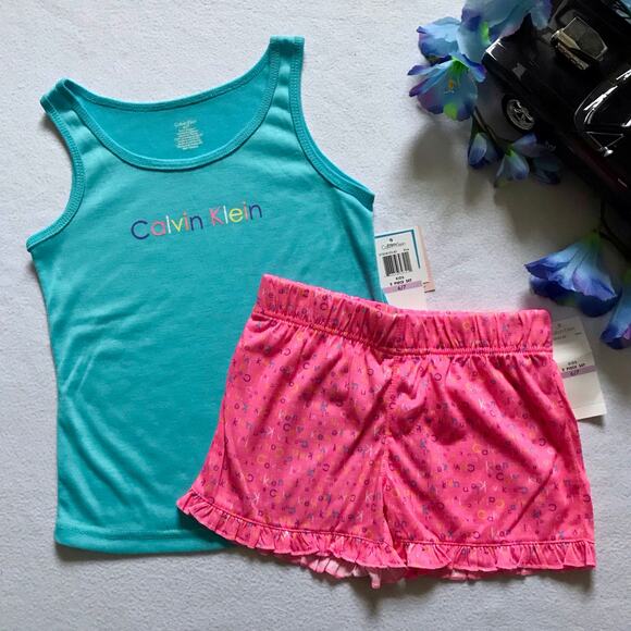 Calvin Klein NWT Pajamas for Girls 6/7 - Picture 2 of 10